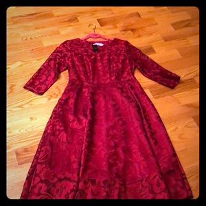 Red formal dress